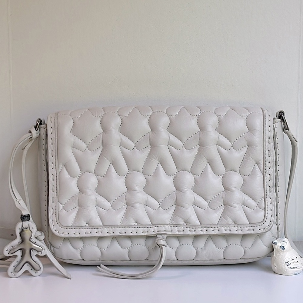 Henry Beguelin Italian Leather Crossbody / Color Chalk €440/$594 - Picture 5 of 17
